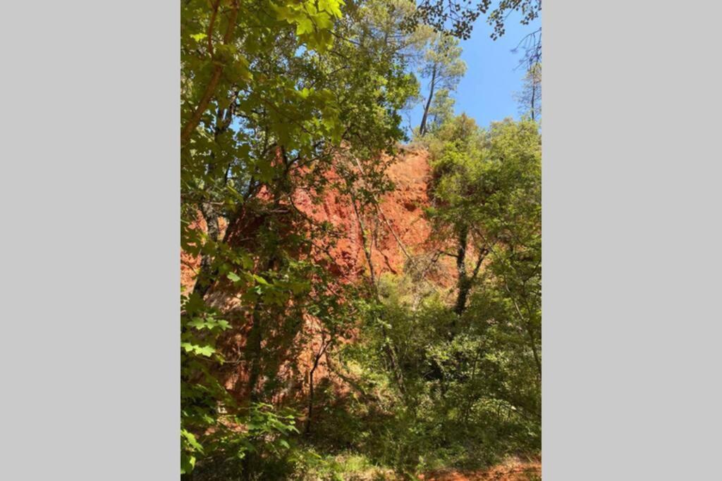 Eblouissant Appartement Au Calme D'Une Residence Avec Piscine Idealement Situe Au Pied Du Colorado Provencal Dans Le Prestigieux Luberon Rustrel Exterior foto